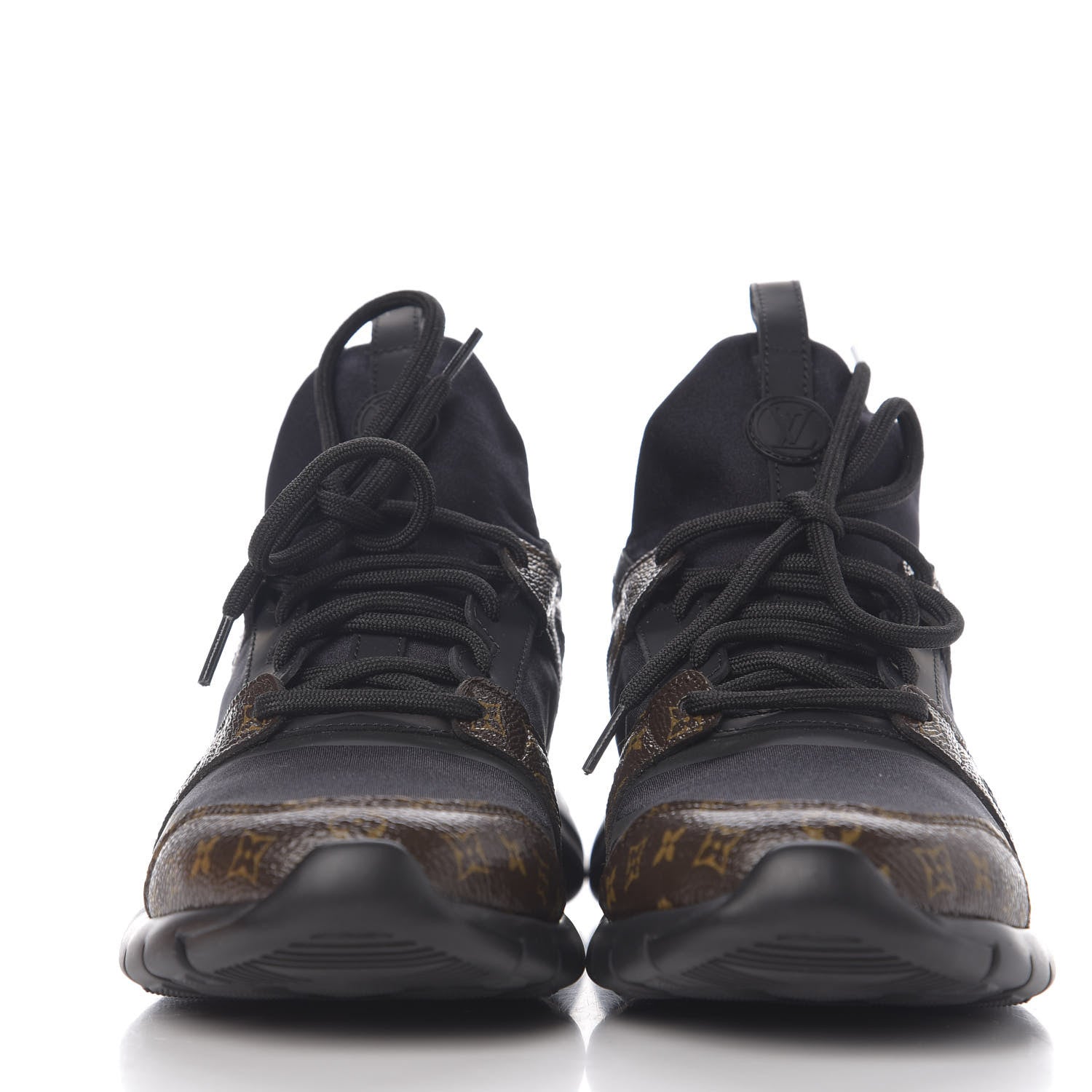 Louis Vuitton Technical Nylon Monogram Rubber Aftergame Sneakers 35.5 Black 2 of 9