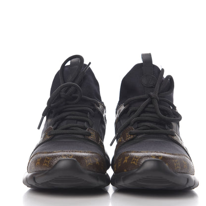 Louis Vuitton Technical Nylon Monogram Rubber Aftergame Sneakers 35.5 Black 2 of 9