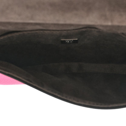 Fendi Vitello Dolce Nappa Flowerland Tri-Color Micro Double Baguette Fuxia White Ice Papavero 5 of 10