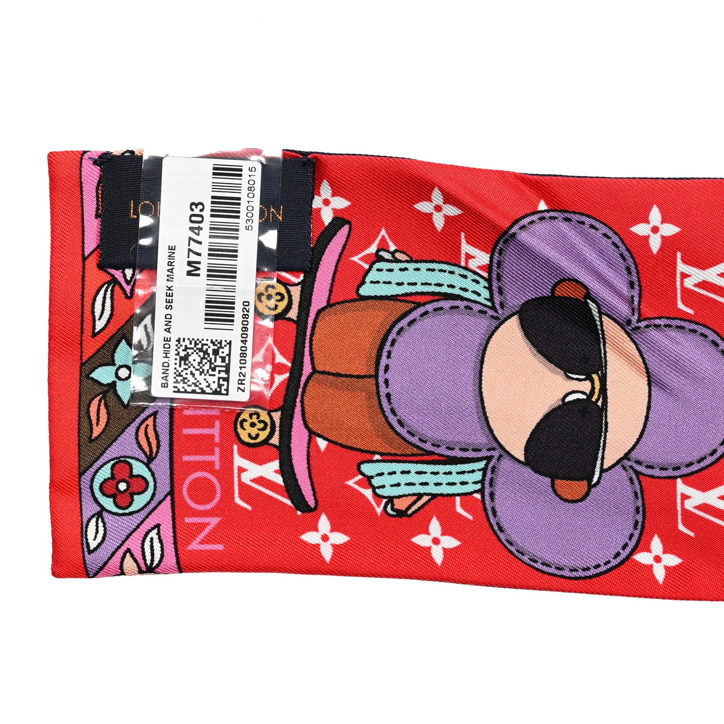 Silk Monogram Hide and Seek Bandeau Marine