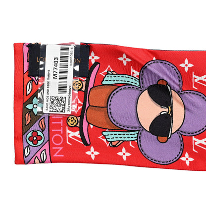 Louis Vuitton Silk Monogram Hide and Seek Bandeau Marine 3 of 3