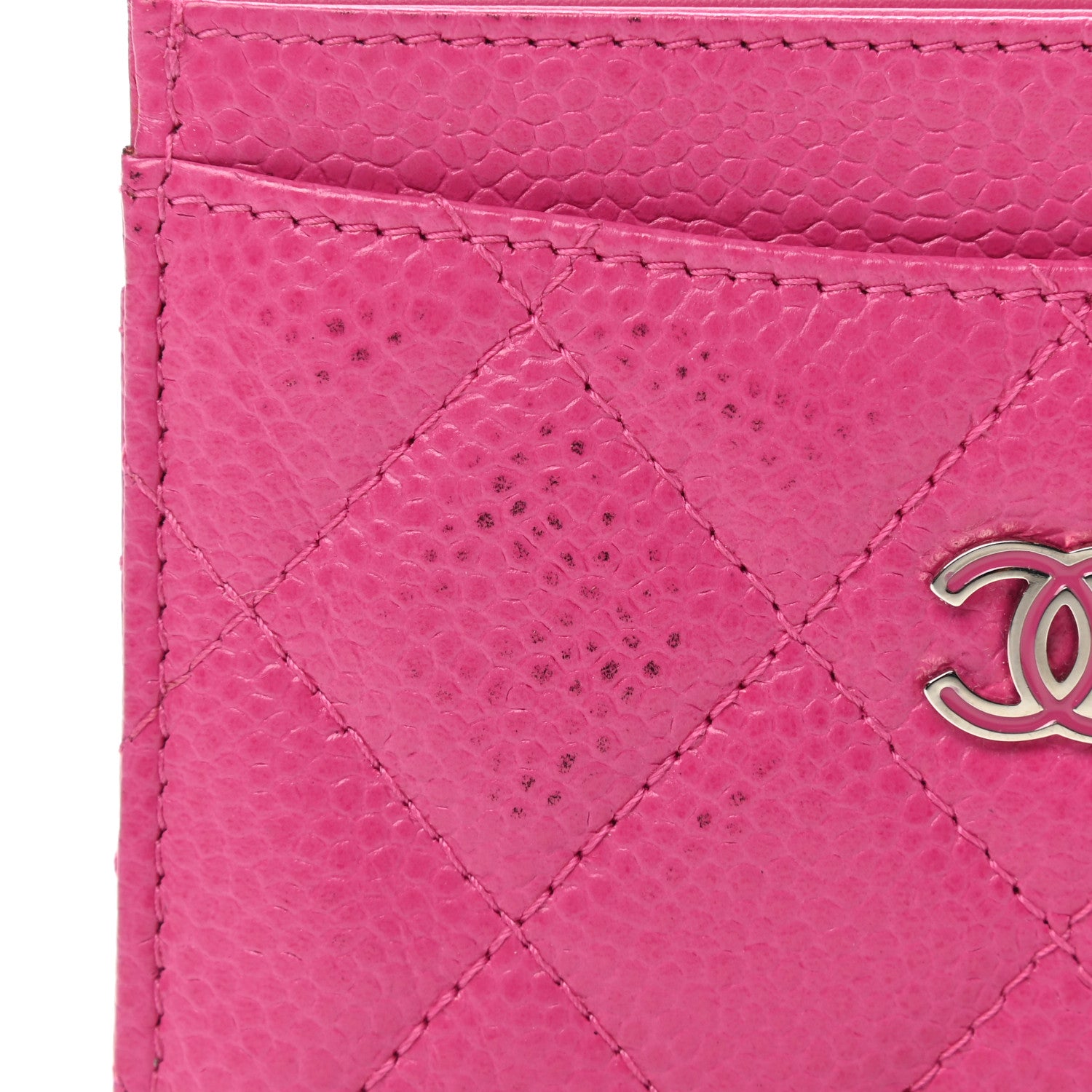 Chanel Caviar Quilted Card Holder Pink 8 of 8