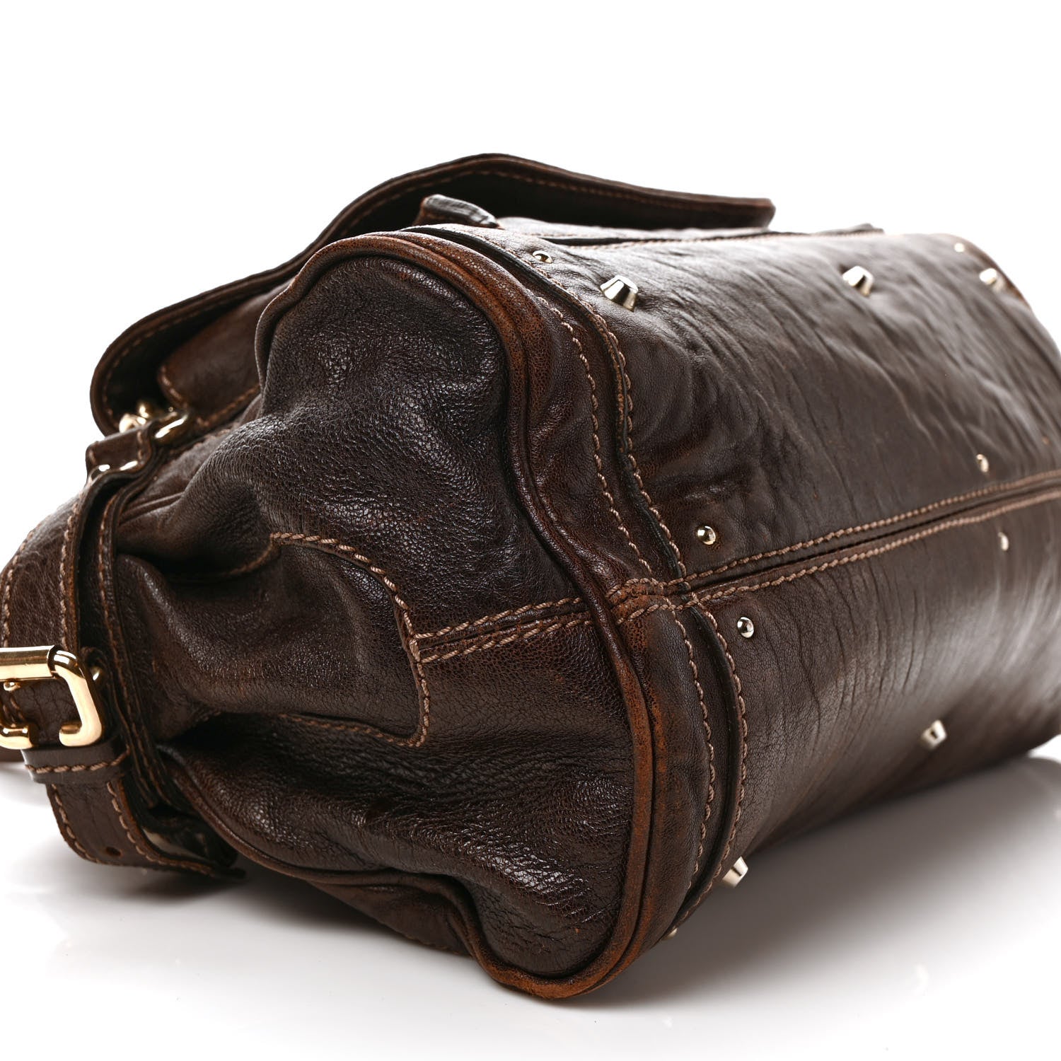 Chloe Calfskin Medium Paddington Capsule Satchel Brown 7 of 10