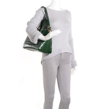 Givenchy Calfskin Crocodile Embossed Small Antigona Emerald 2 of 9