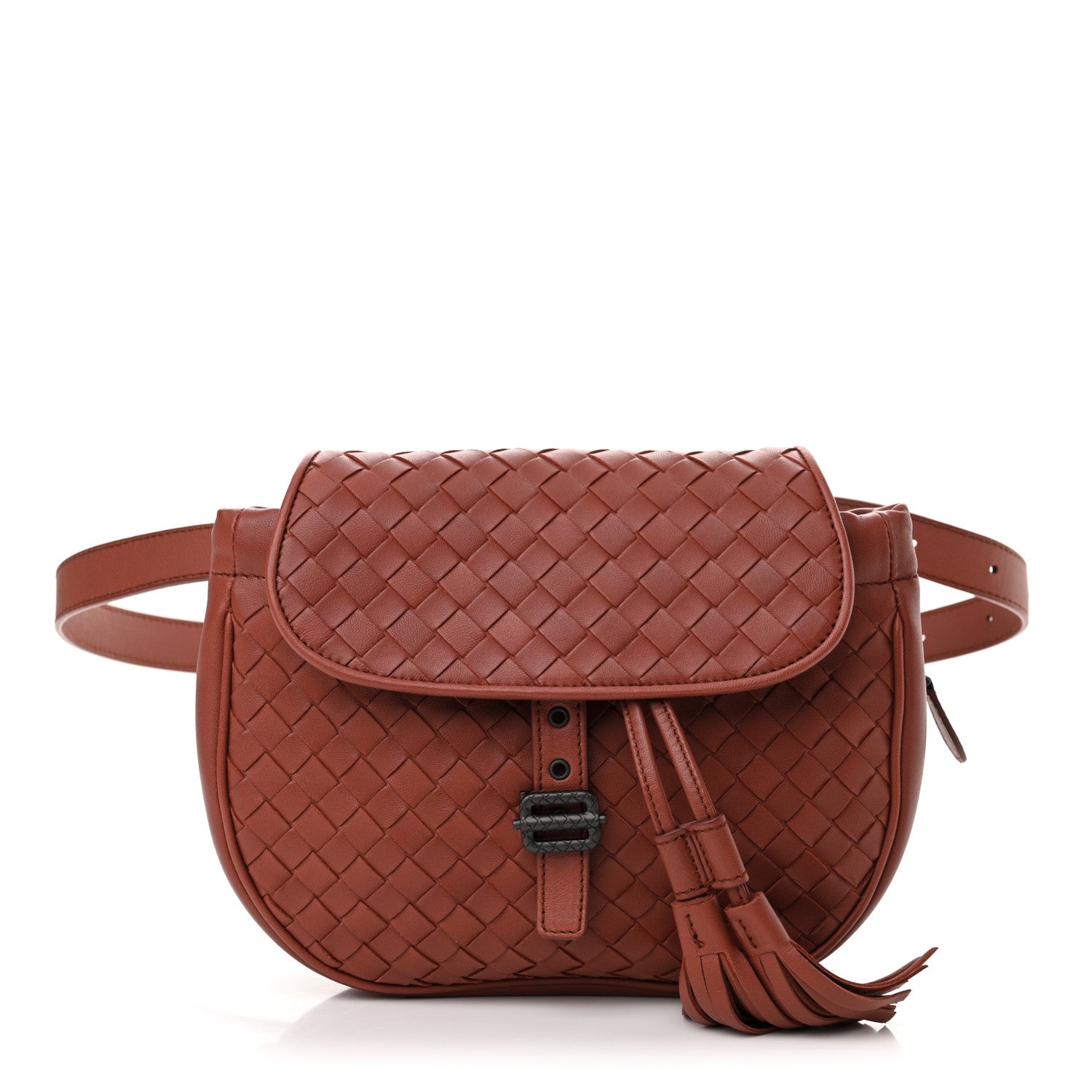 Bottega Veneta Nappa Intrecciato Small Belt Bag Red 1 of 9