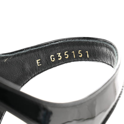 Chanel Lambskin Pearl Thong Sandals 36.5 Black 8 of 12