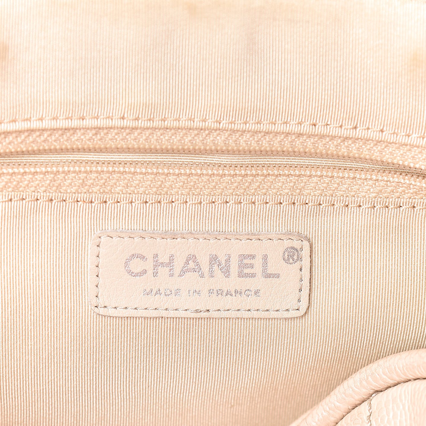 Caviar Quilted Small Bowler Beige Clair