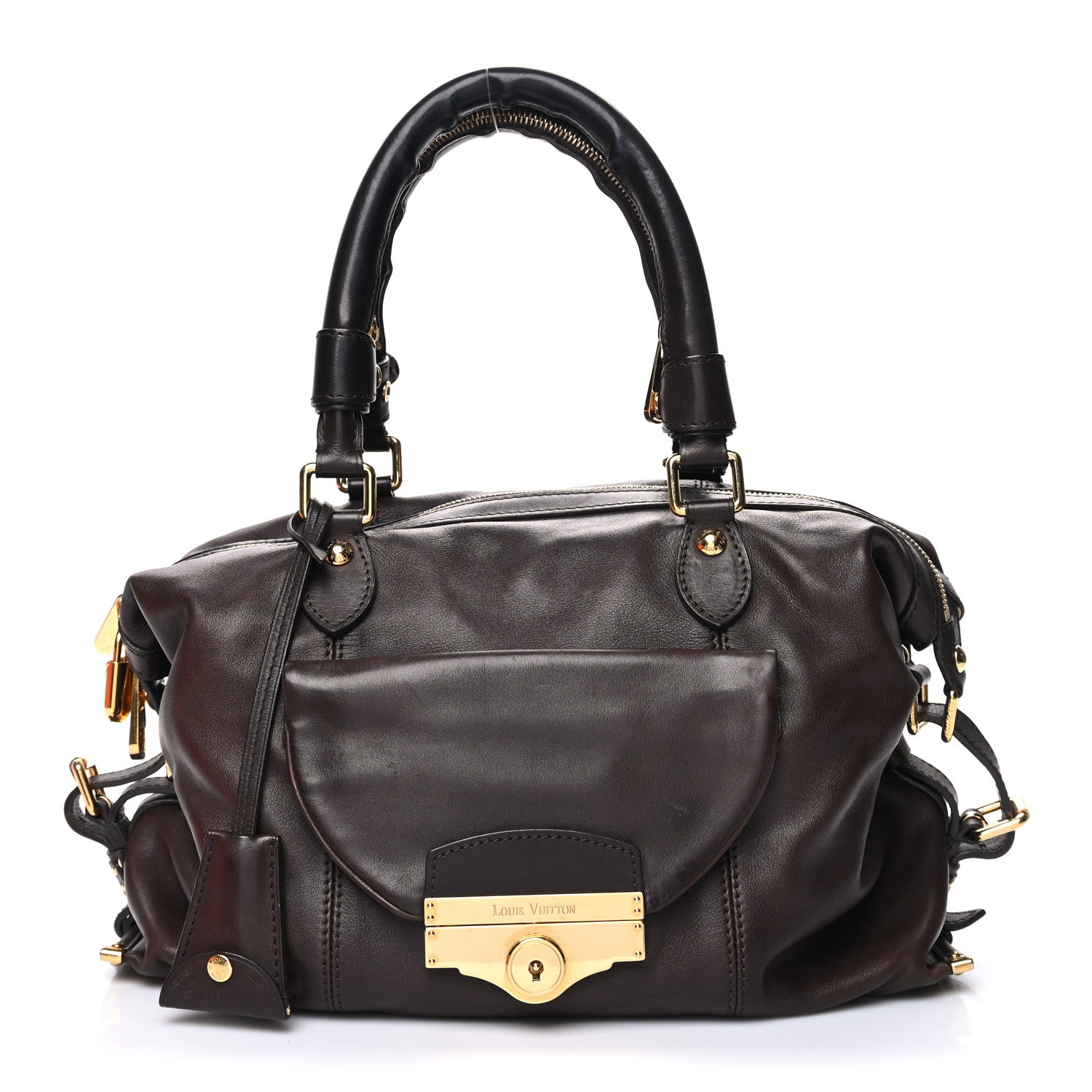 Louis Vuitton Calfskin Sac Louis Chocolate 1 of 14
