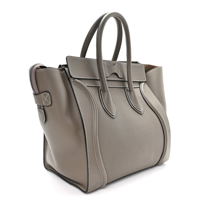 Celine Drummed Calfskin Mini Luggage Souris Souris 3 of 12