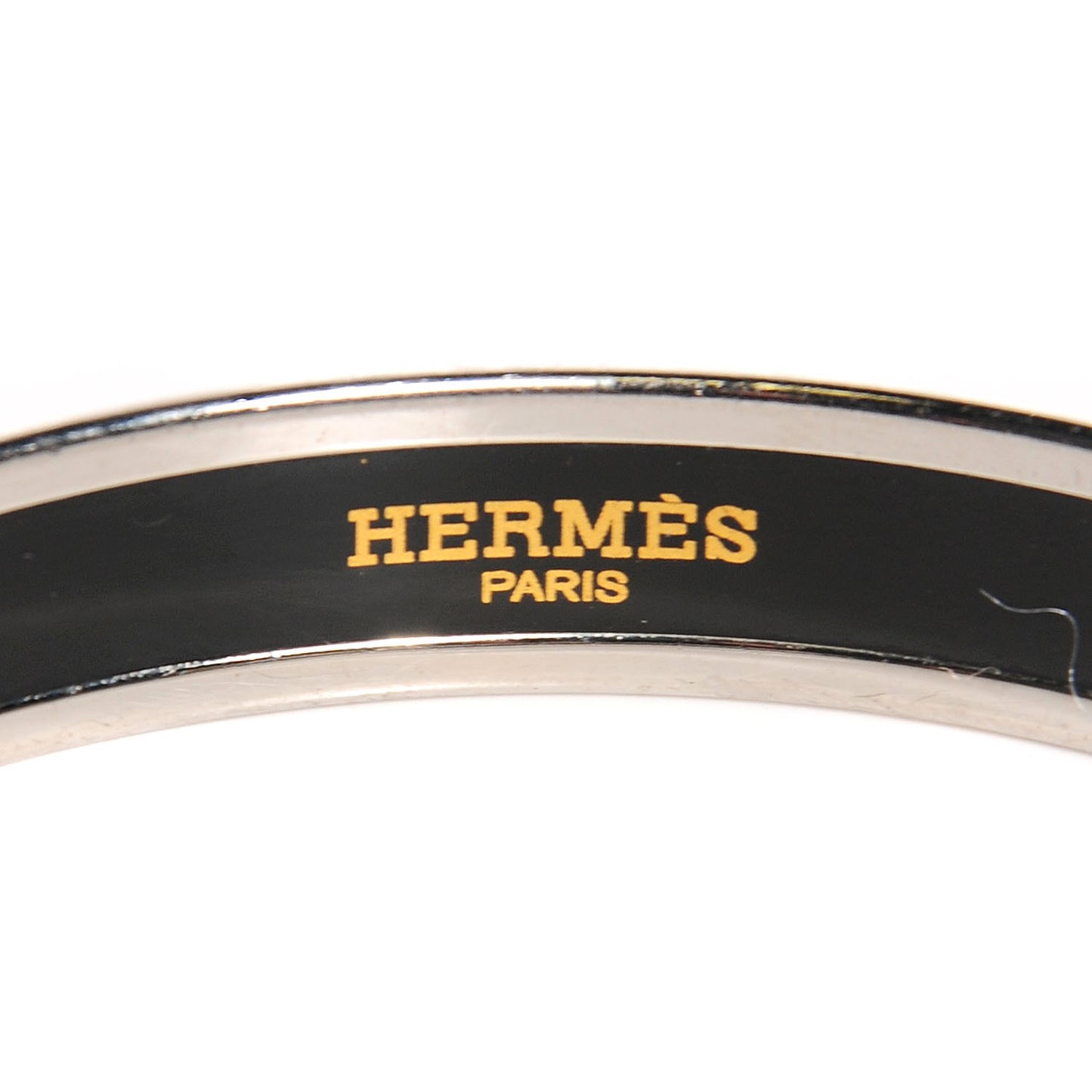 Enamel Printed Caleche Narrow Bracelet 70 Black