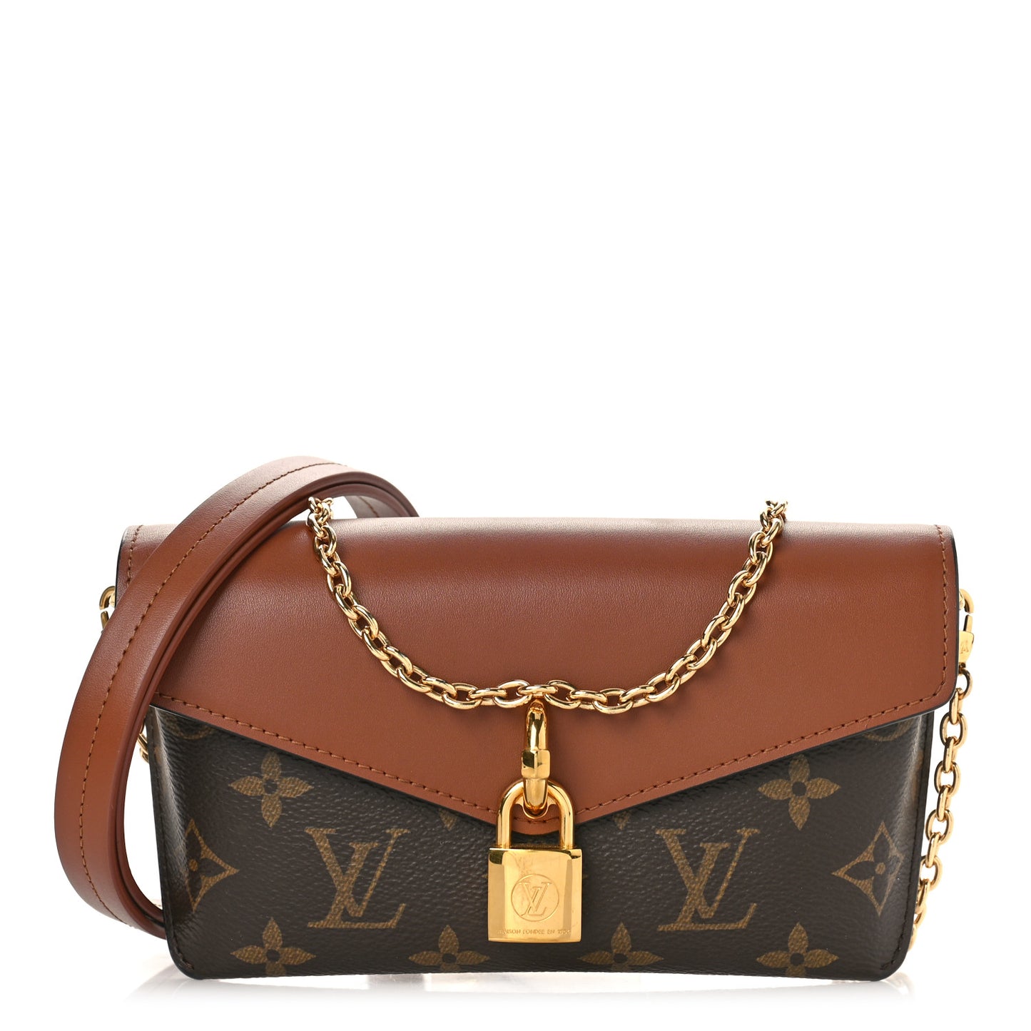 Monogram Padlock On Strap Caramel