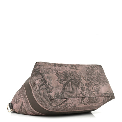 Christian Dior Technical Fabric Toile De Jouy DiorTravel Nomad Pouch Pink Grey 4 of 10