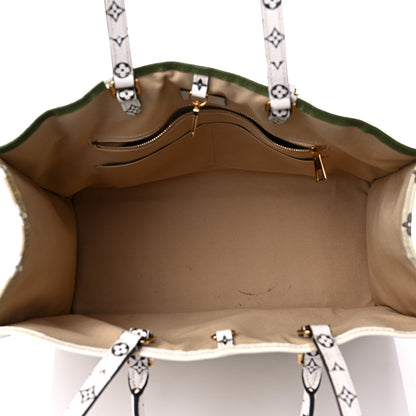 Louis Vuitton Monogram Giant Onthego GM Kaki Beige 5 of 15