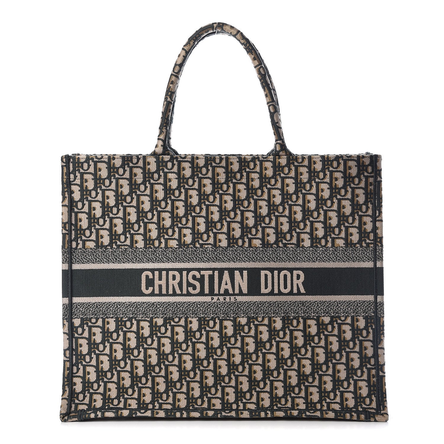 Christian Dior Oblique Large Book Tote Vert Multicolor 1 of 16