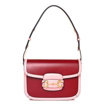 Gucci Azalea Calfskin Horsebit 1955 Shoulder Bag New Cherry Red Wild Rose 1 of 11