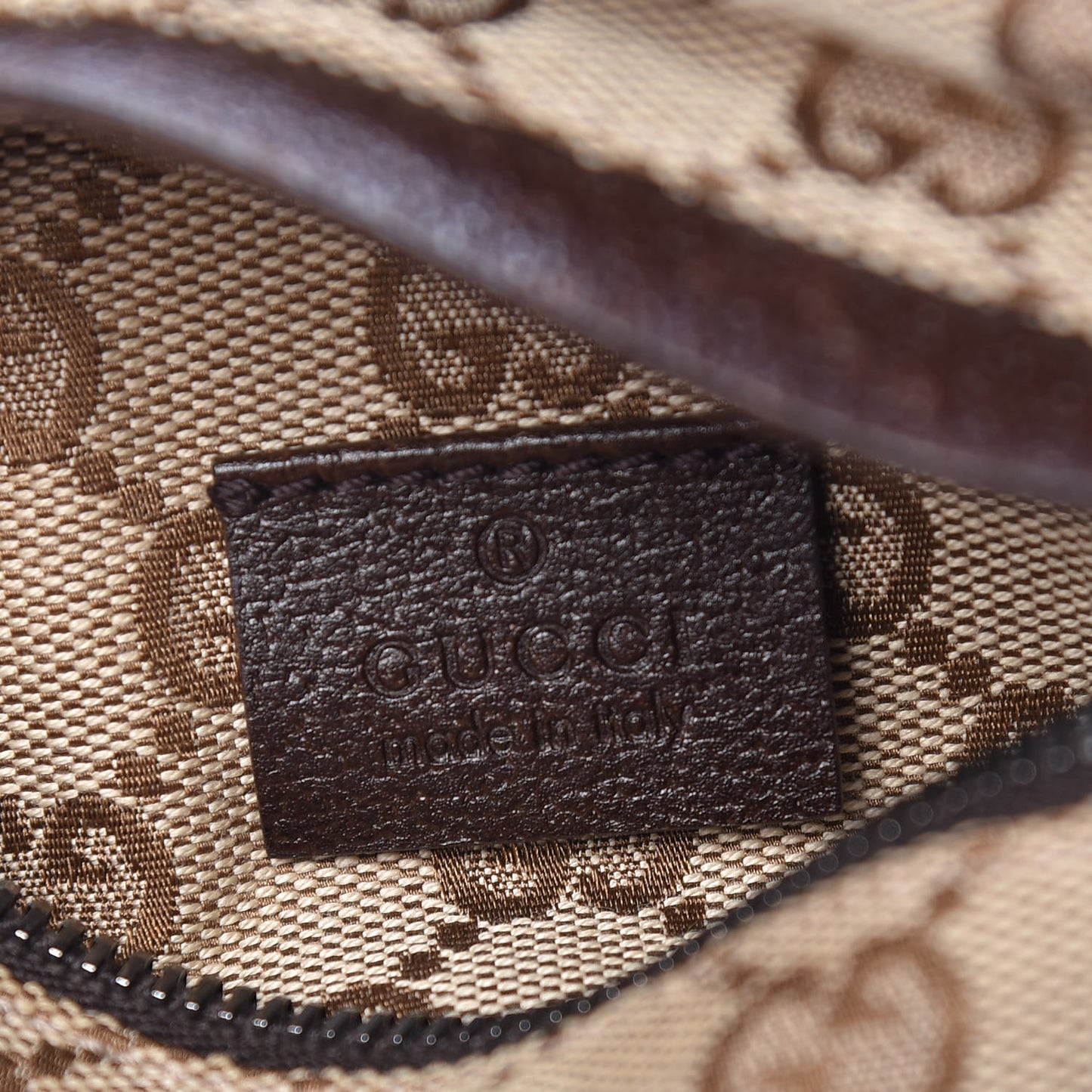 Monogram Web Belt Bag Dark Brown