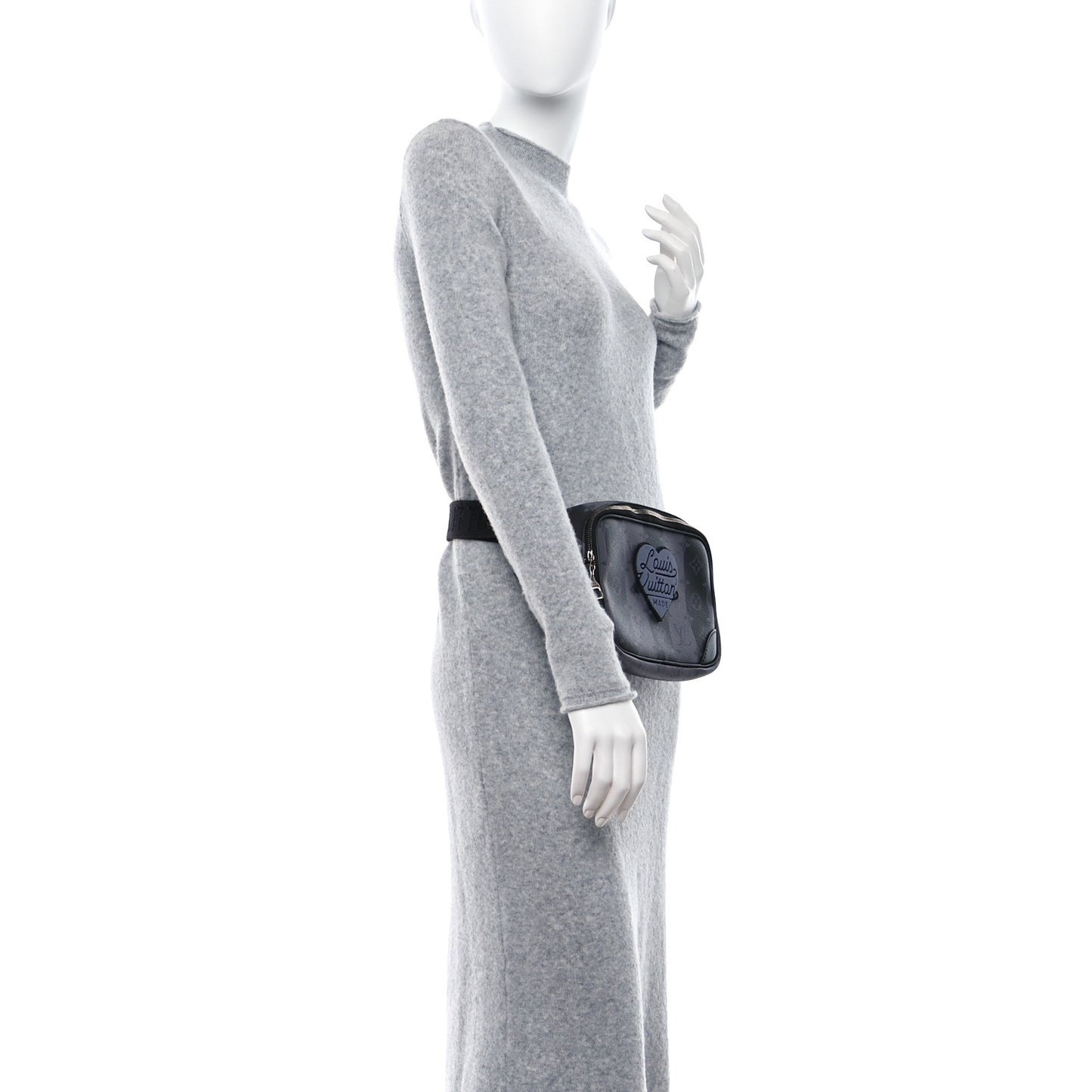 X NIGO Monogram Eclipse Stripes LV Heart Modular Sling Bag