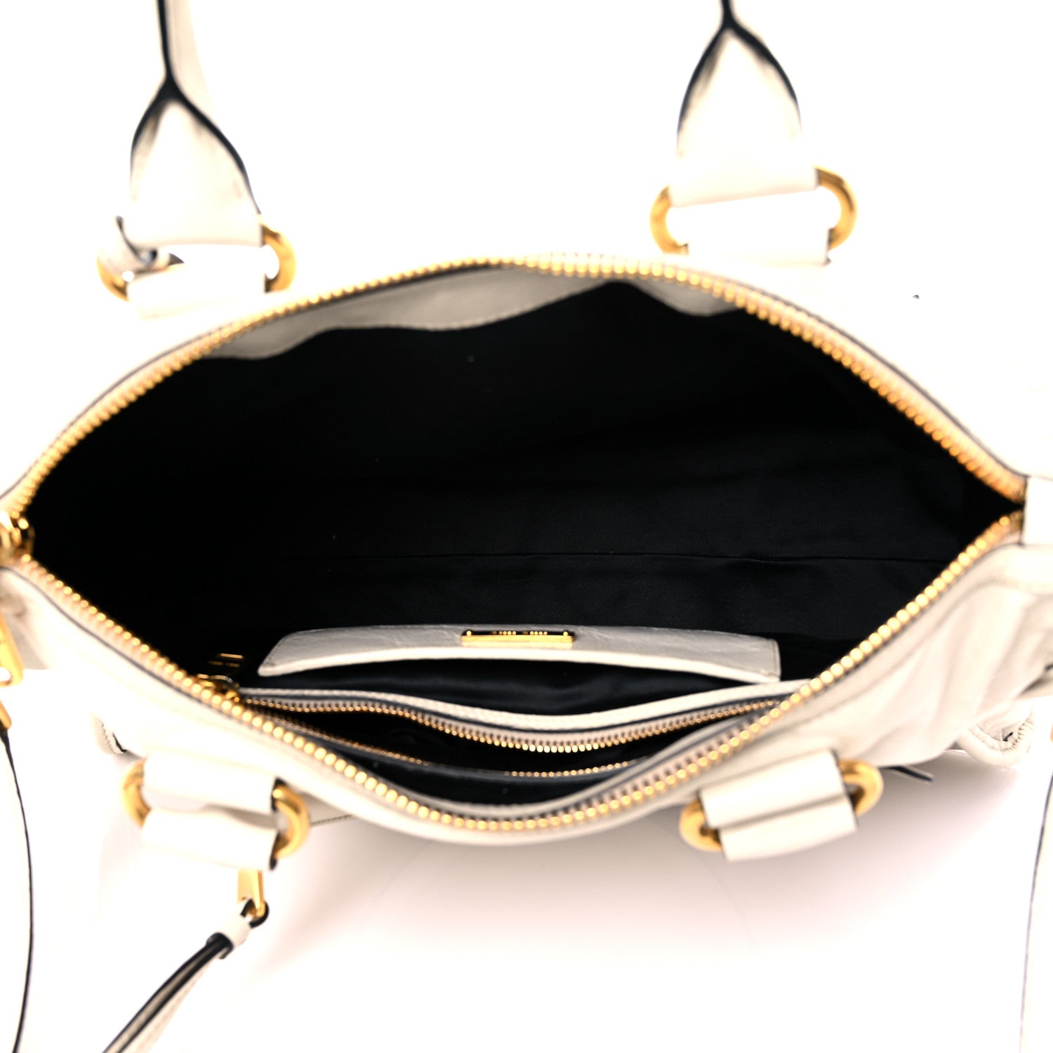 Miu Miu Vitello Shine Zip Tote Quarzo 5 of 17