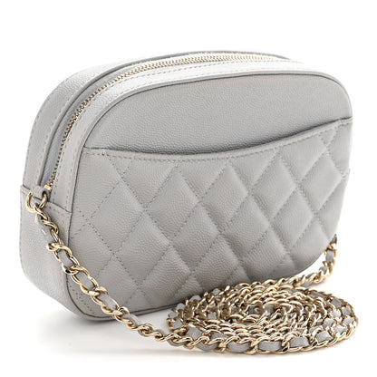 Chanel Caviar Quilted Camera Case Grey 3 of 10