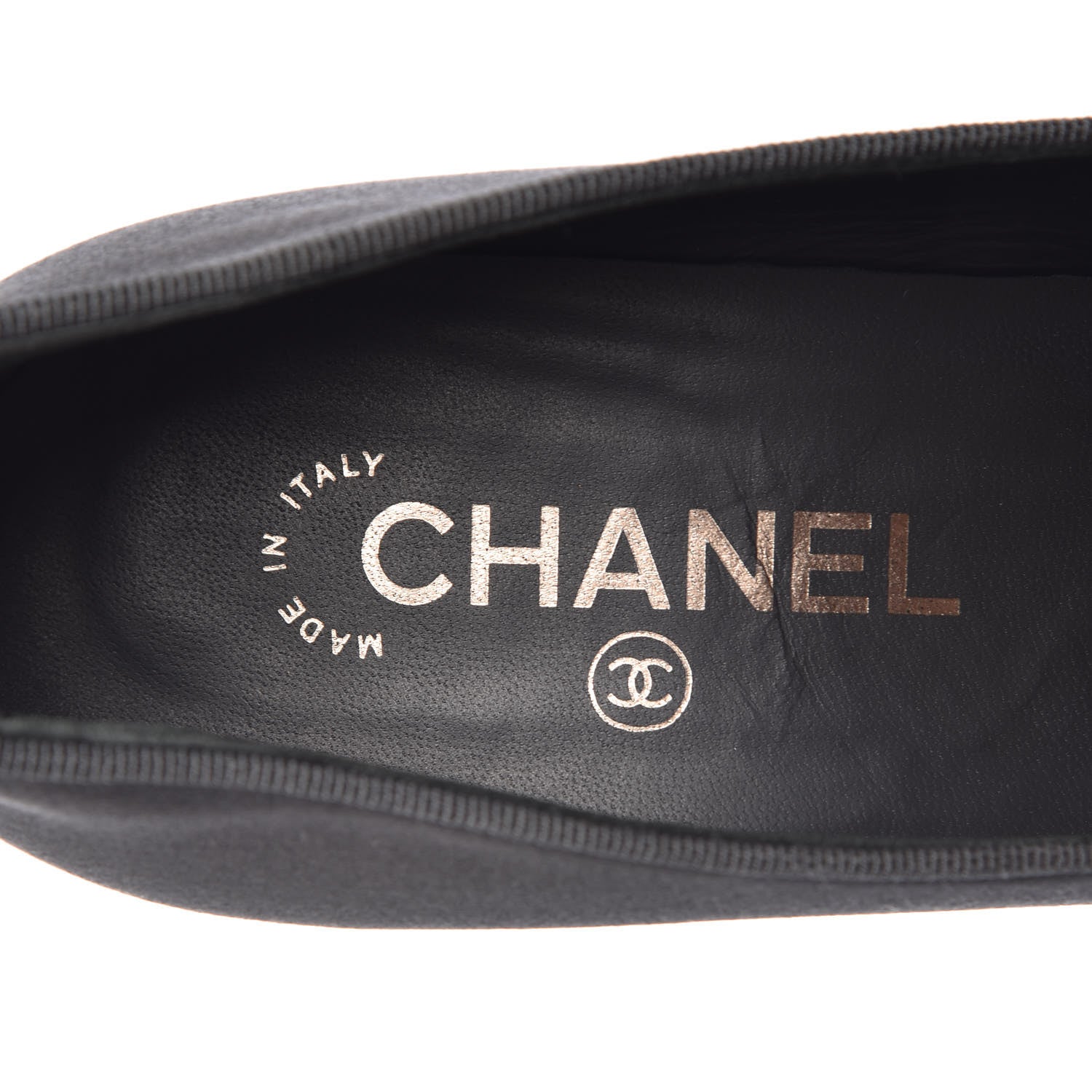 Chanel Satin Cap Toe CC Pumps 39 Gris Marine 7 of 10