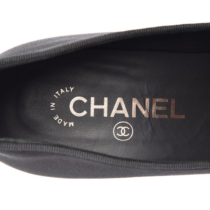 Chanel Satin Cap Toe CC Pumps 39 Gris Marine 7 of 10