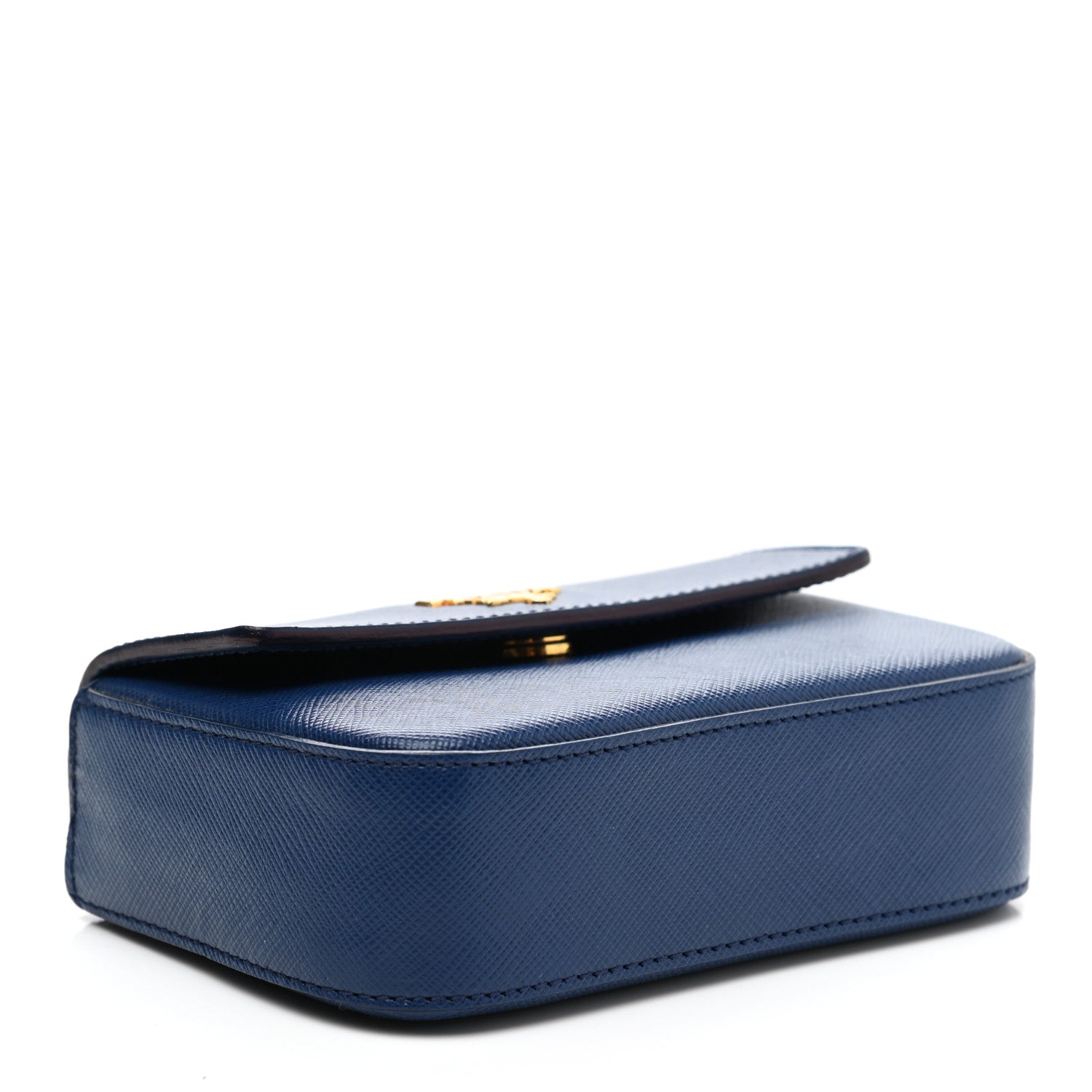 Prada Saffiano Box Clutch Bleuette 3 of 5