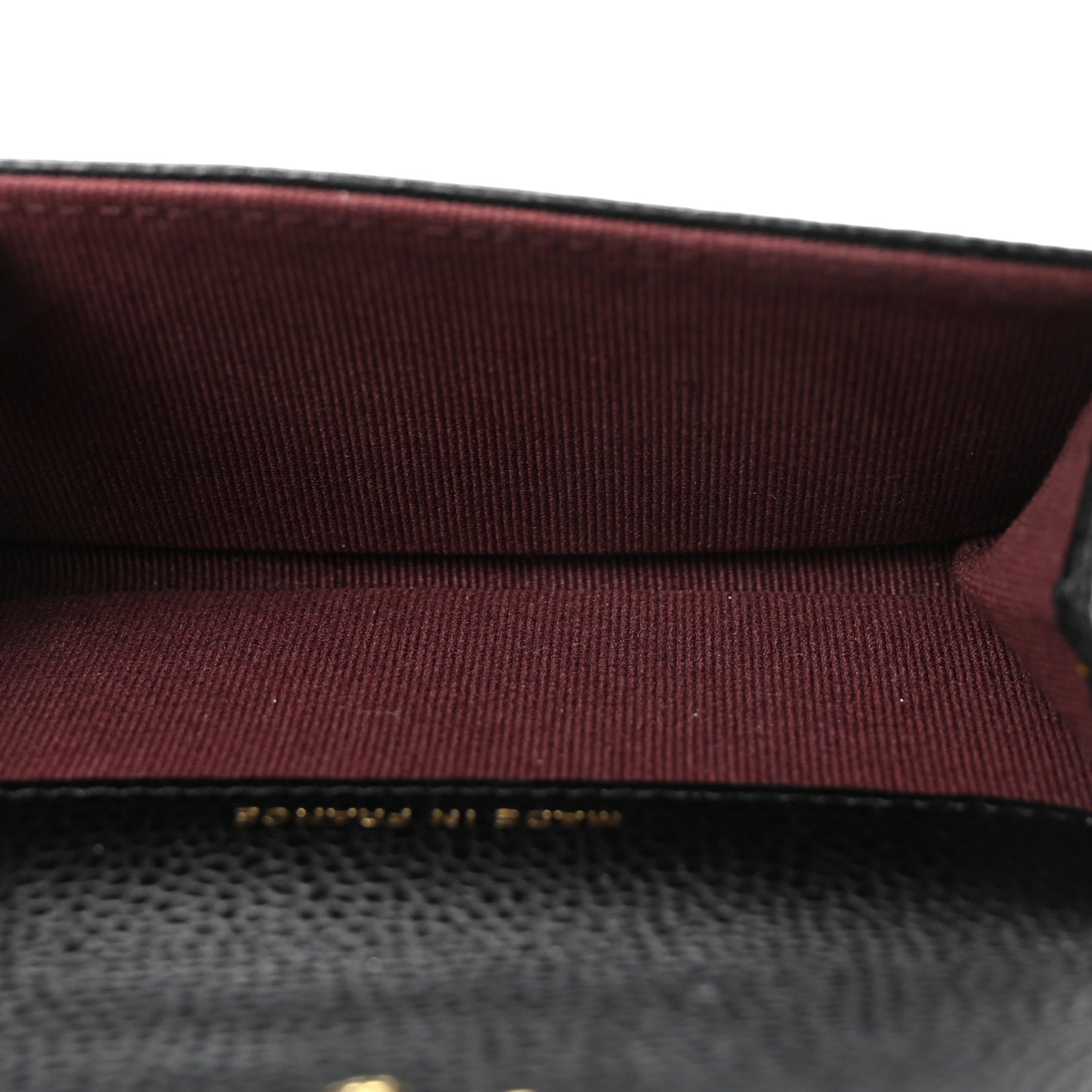 Caviar Quilted Flap Card Holder Wallet Black
