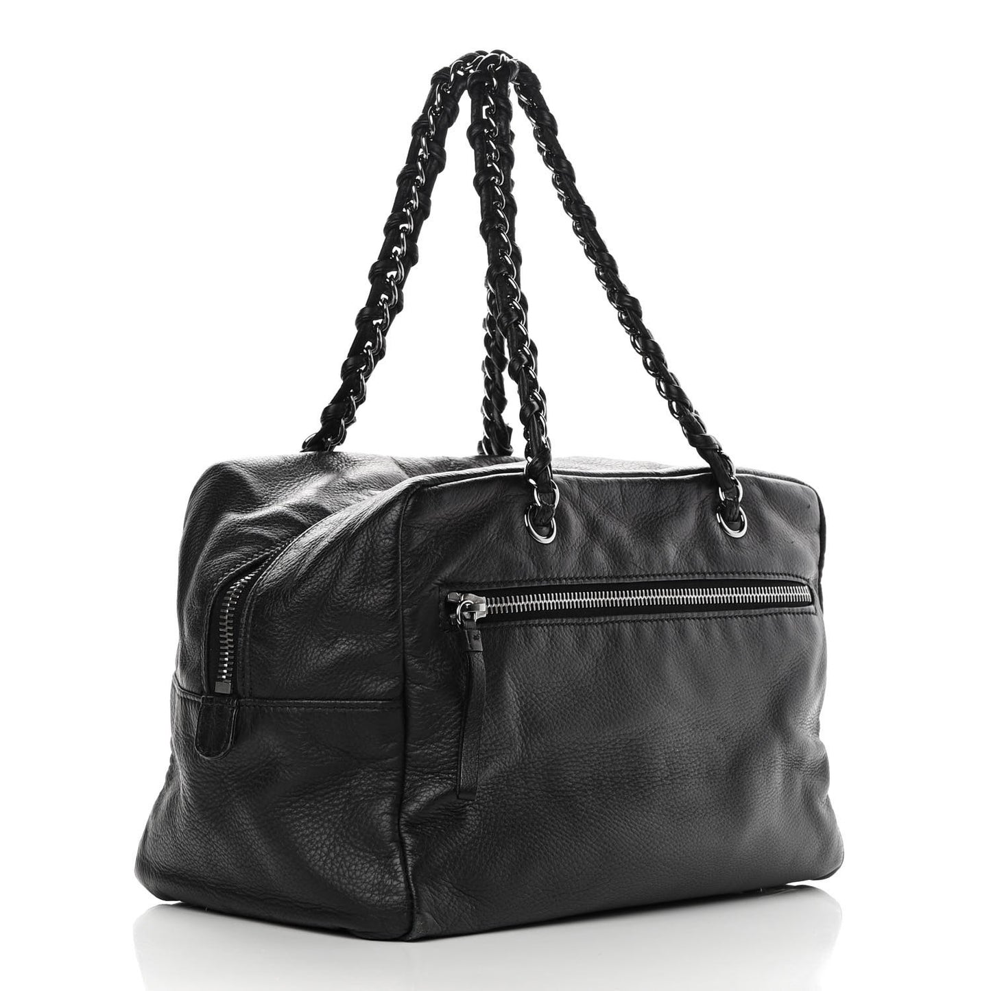 Deerskin Luxe Ligne Large Bowler Black