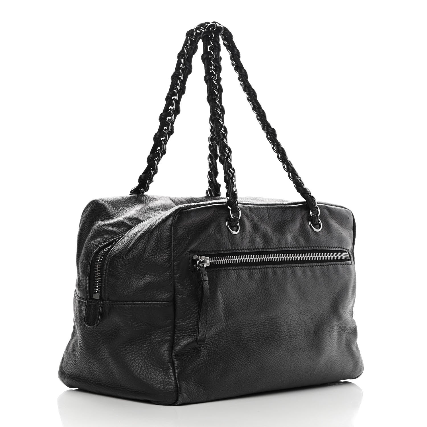 Chanel Deerskin Luxe Ligne Large Bowler Black 2 of 15