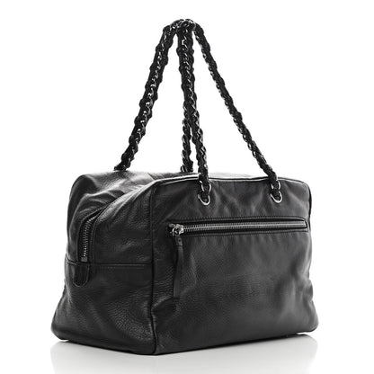 Chanel Deerskin Luxe Ligne Large Bowler Black 2 of 15