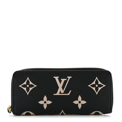Louis Vuitton Empreinte Monogram Giant Clemence Wallet Black Beige 1 of 7