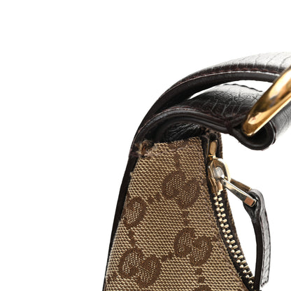 Gucci Monogram Medium Horsebit Chain Hobo Dark Brown 13 of 18