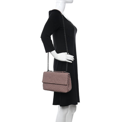 Bottega Veneta Nappa Intrecciato Stitched Small Olimpia Shoulder Bag Watteau 2 of 8