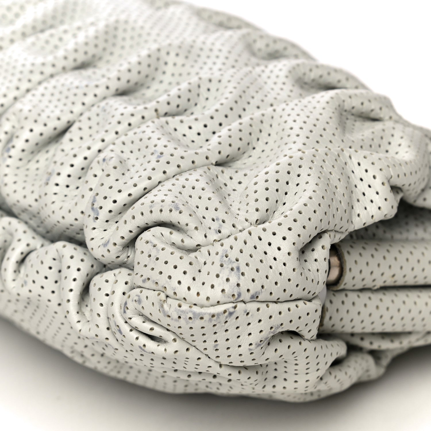 Chanel Lambskin Perforated Clutch White 9 of 10