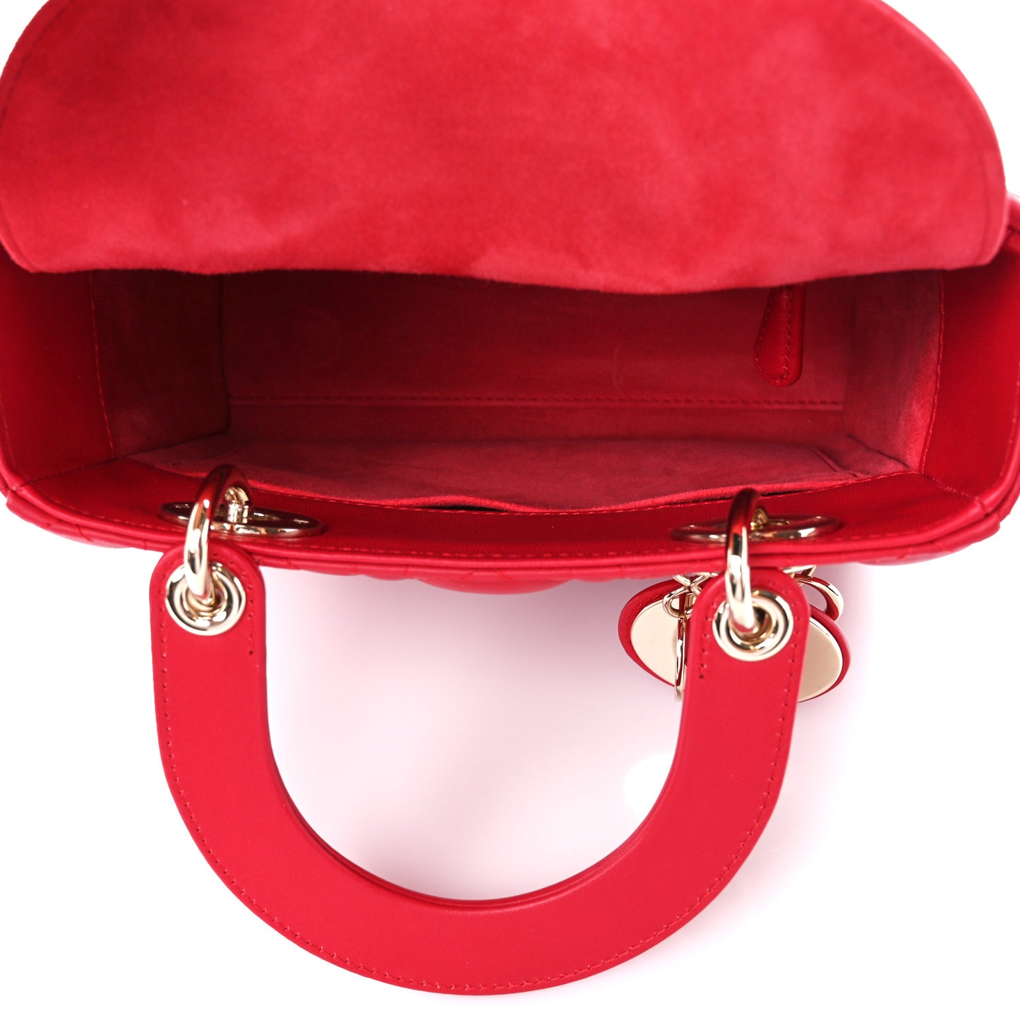 Lambskin Cannage Small My ABCDior Lady Dior Red