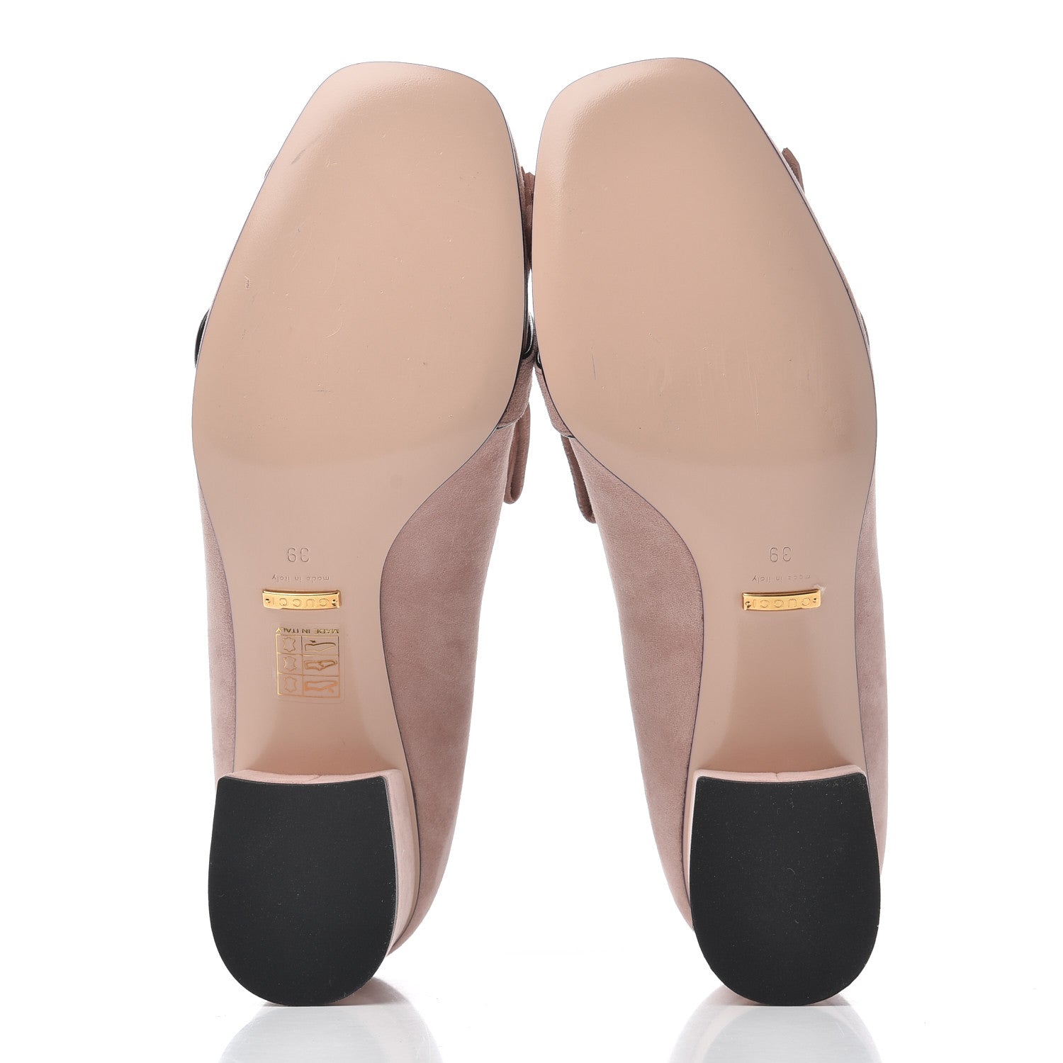 Gucci Kid Scamosciato GG Marmont Fringe 50mm Loafer Pumps 39 Crystal Pink 5 of 15