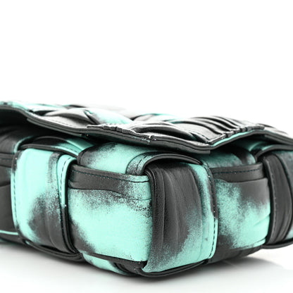 Bottega Veneta Foulard Tie Dye Maxi Intrecciato Padded Cassette Crossbody Bag Celadon Inkwell 10 of 11