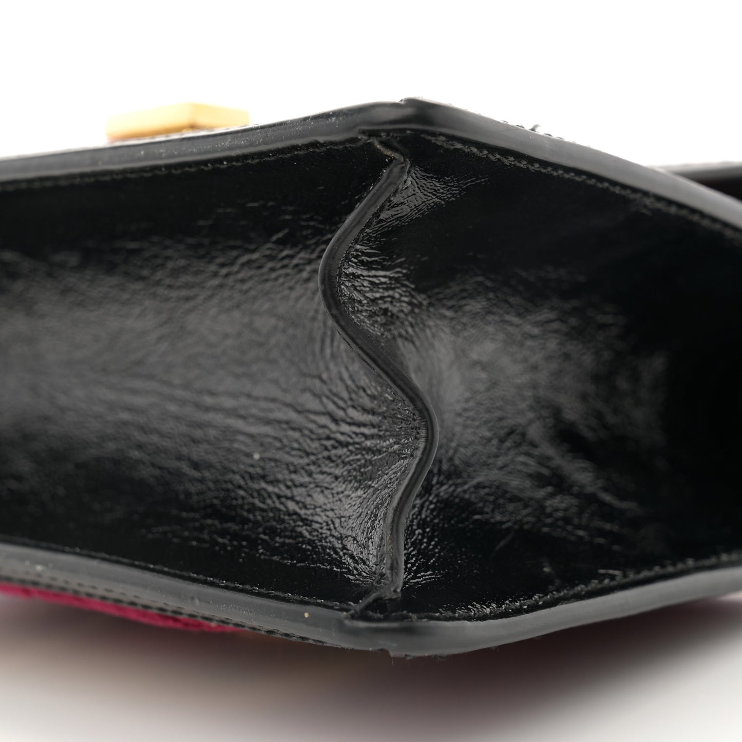 Velvet GG Monogram Mini Sylvie Top Handle Bag Red Cipria Black