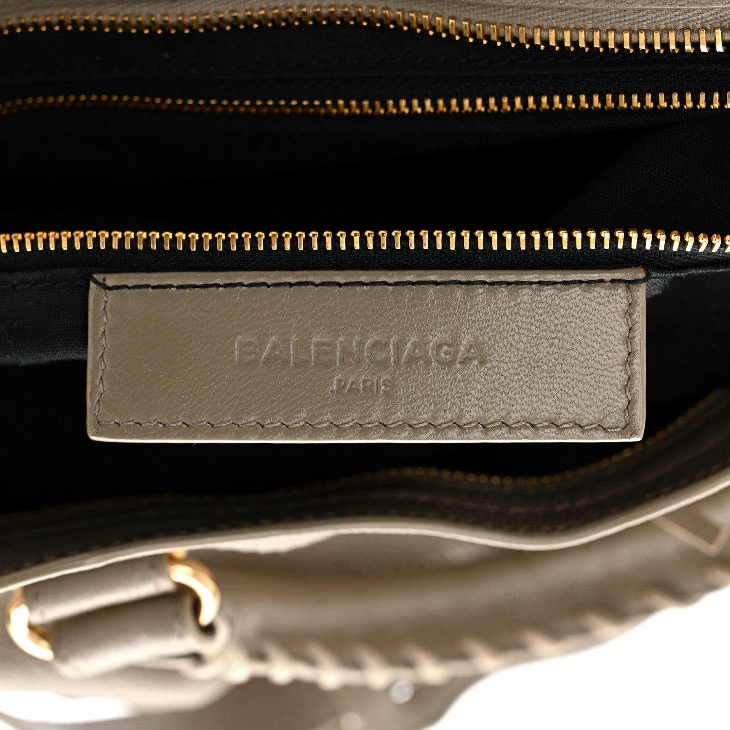 Balenciaga Chevre Gold Metallic Edge Hardware City Gris Taupe 6 of 12