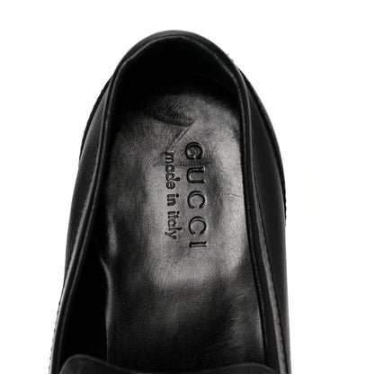 Gucci Calfskin Mens Bamboo Tassel Loafers 10.5 Black 7 of 8
