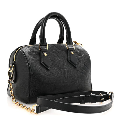 Louis Vuitton Empreinte Monogram Giant Speedy Bandouliere 20 Black 3 of 9