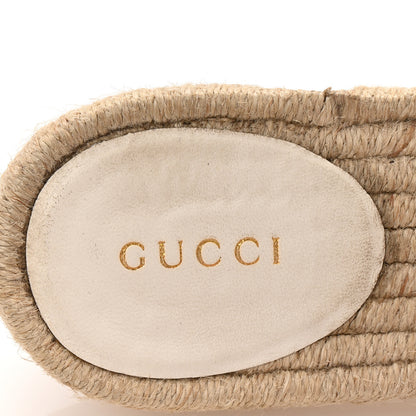 Gucci Nappa Matelasse GG Marmont Espadrille Slide Sandals 36.5 Great White 8 of 9