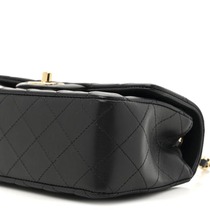 Chanel Lambskin Quilted Mini Rectangular Flap Black 10 of 11