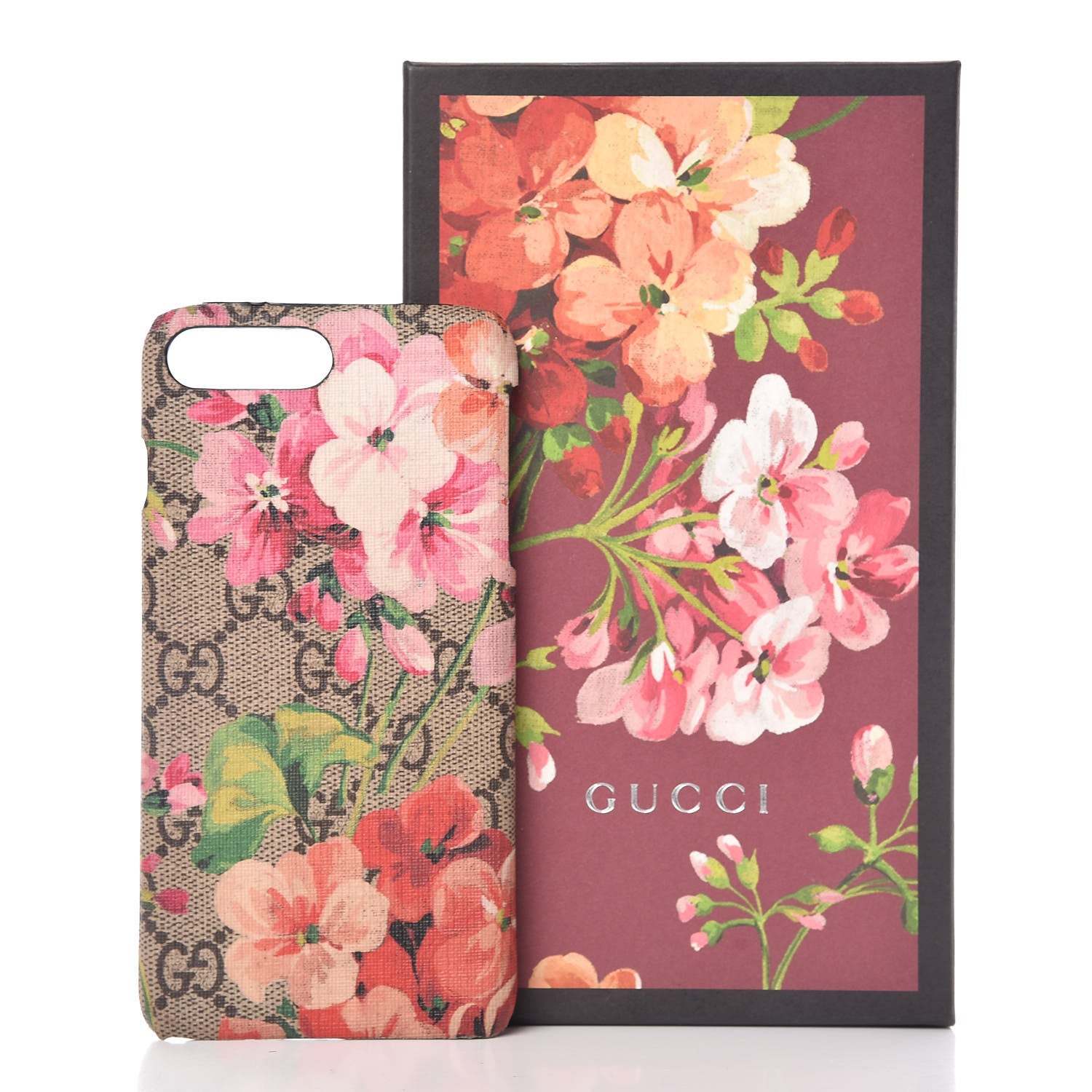 Gucci GG Supreme Monogram Blooms iPhone 8 Plus Case Beige Multicolor Dry Rose 12 of 12
