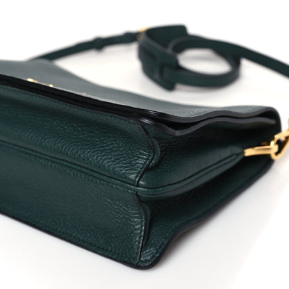 Prada Vitello Daino Double Strap Flap Crossbody Billardo 8 of 9