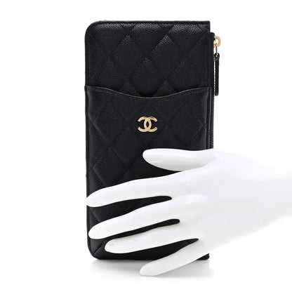 Chanel Caviar Quilted Classic iPhone Pouch Navy 2 of 8