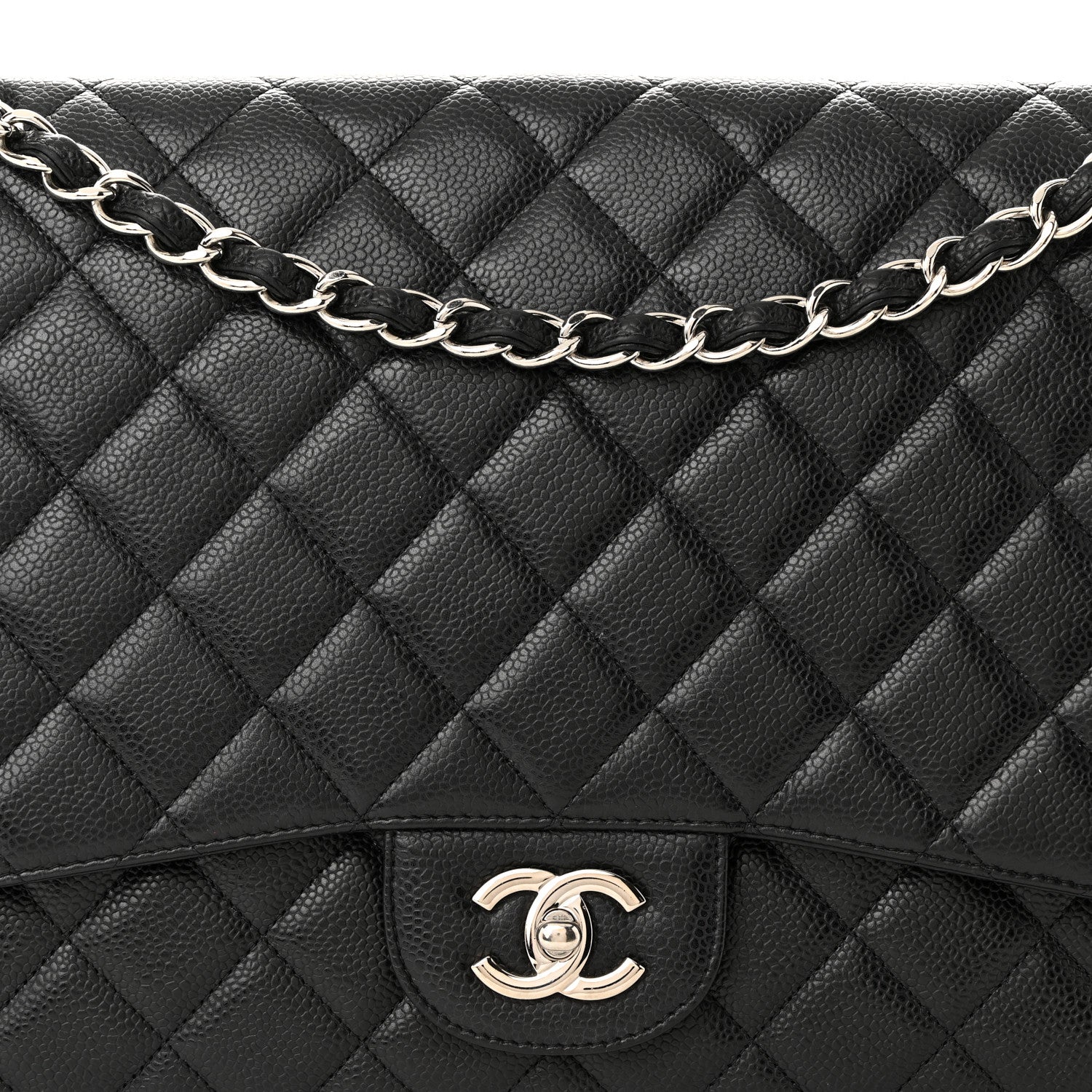 Chanel Caviar Quilted Maxi Single Flap Black 8 of 11