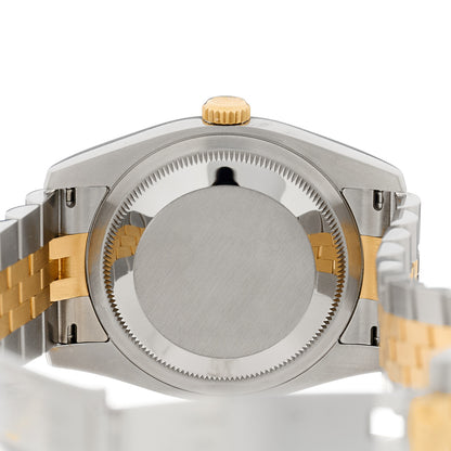 Rolex Stainless Steel 18K Yellow Gold Diamond 36mm Oyster Perpetual Datejust Watch Champagne 116233 4 of 4