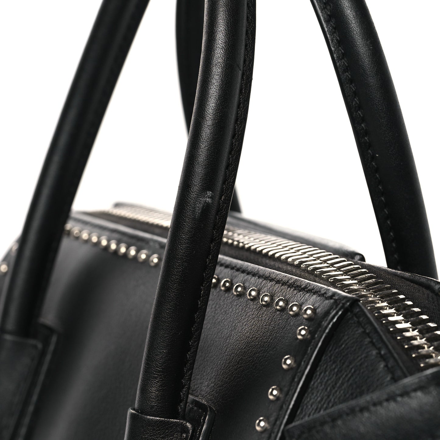 Smooth Calfskin Small Studded Antigona Black