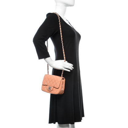 Chanel Patent Quilted Mini Square Flap Pink 2 of 10